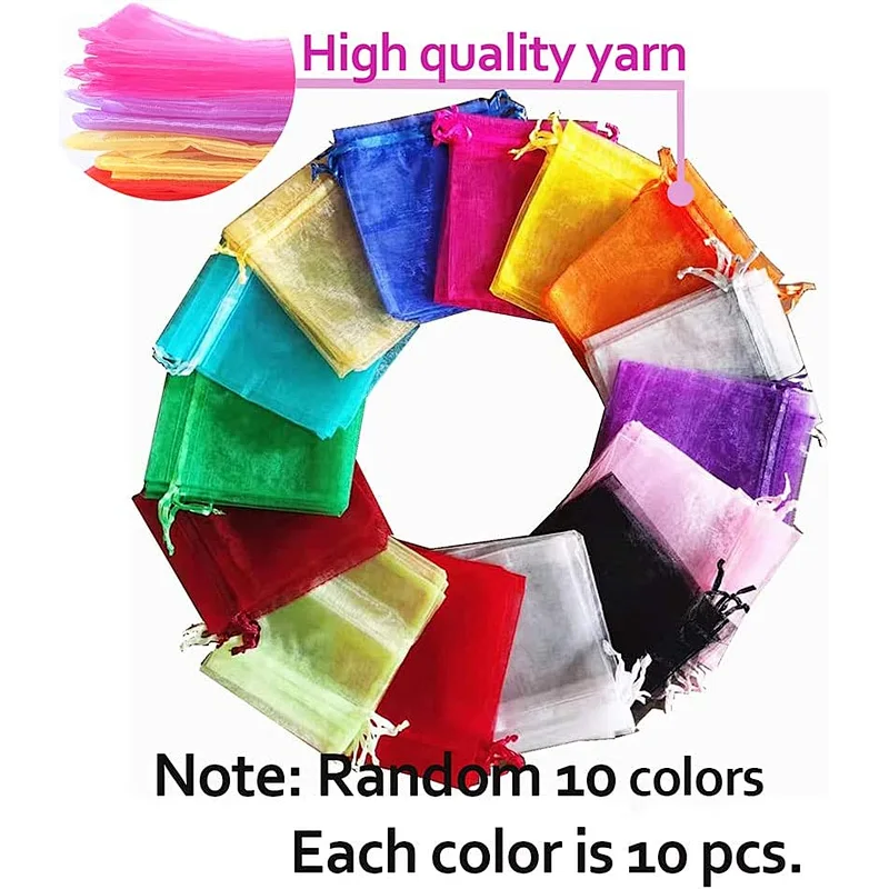 Organza Bags Mesh Organza Gift Bags with Drawstring