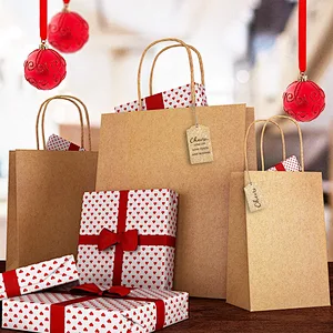 Medium Large Paper Gift Bags Assorted sizes Paper Kraft Paper Bags for Small Business