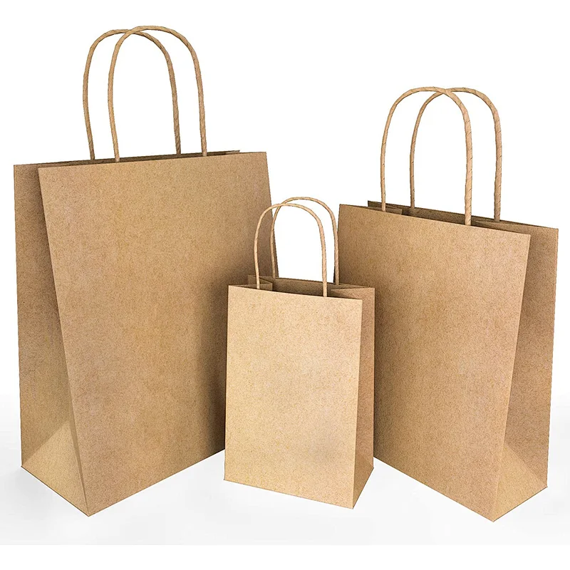 Medium Large Paper Gift Bags Assorted sizes Paper Kraft Paper Bags for Small Business