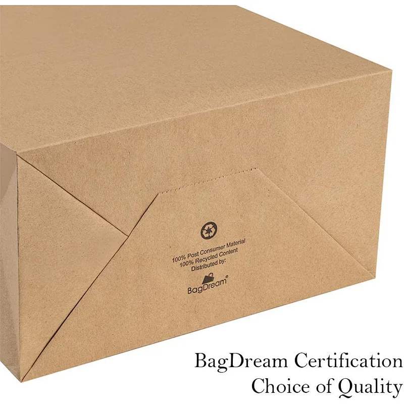Brown Paper Gift Bags Handles Bulk Kraft Paper Bags Shopping Bags