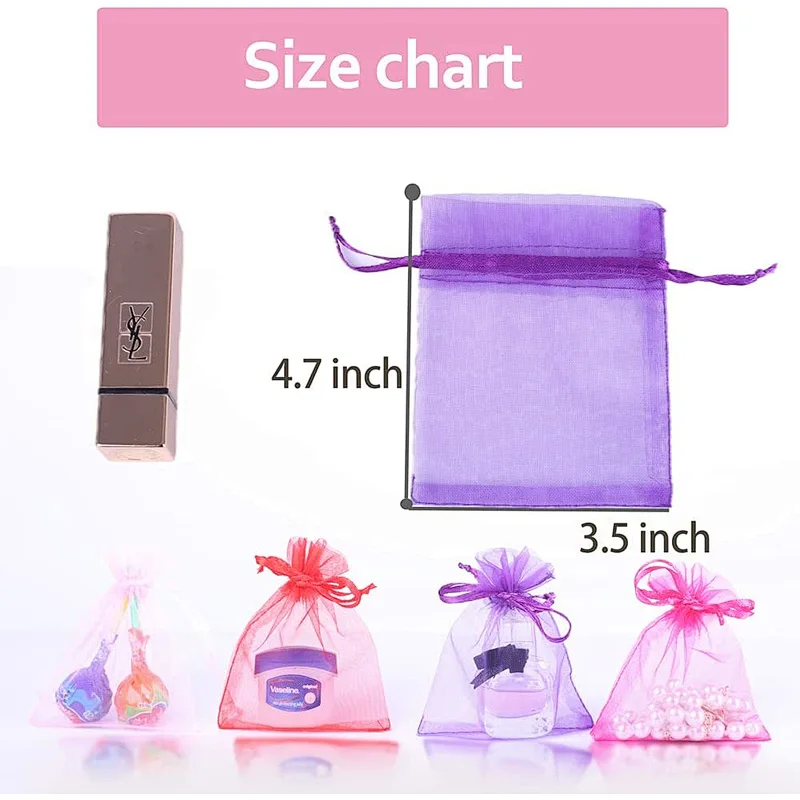 Organza Bags Mesh Organza Gift Bags with Drawstring