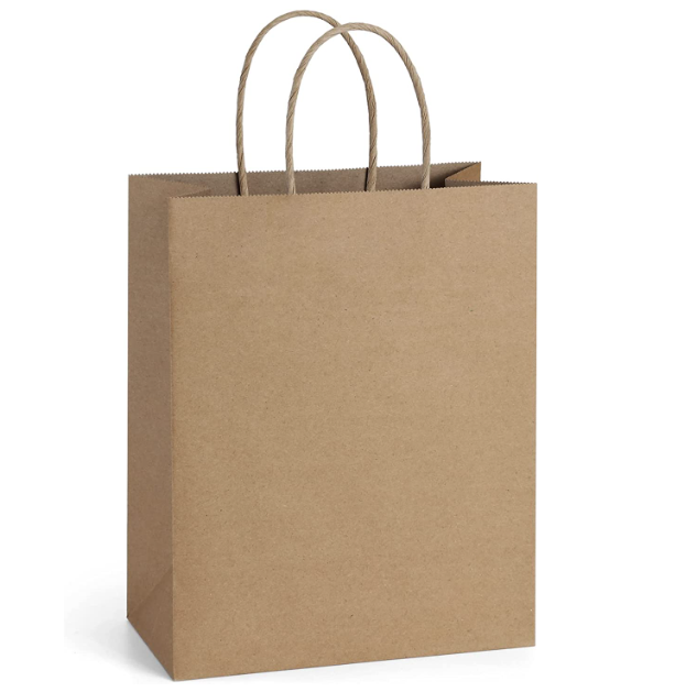 Brown Paper Gift Bags Handles Bulk Kraft Paper Bags Shopping Bags