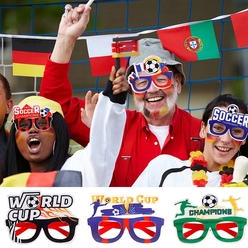 Worldcup Soccer Glasses Decoration Party Gathering World Cup Fan Items Diy Glasses For Fans