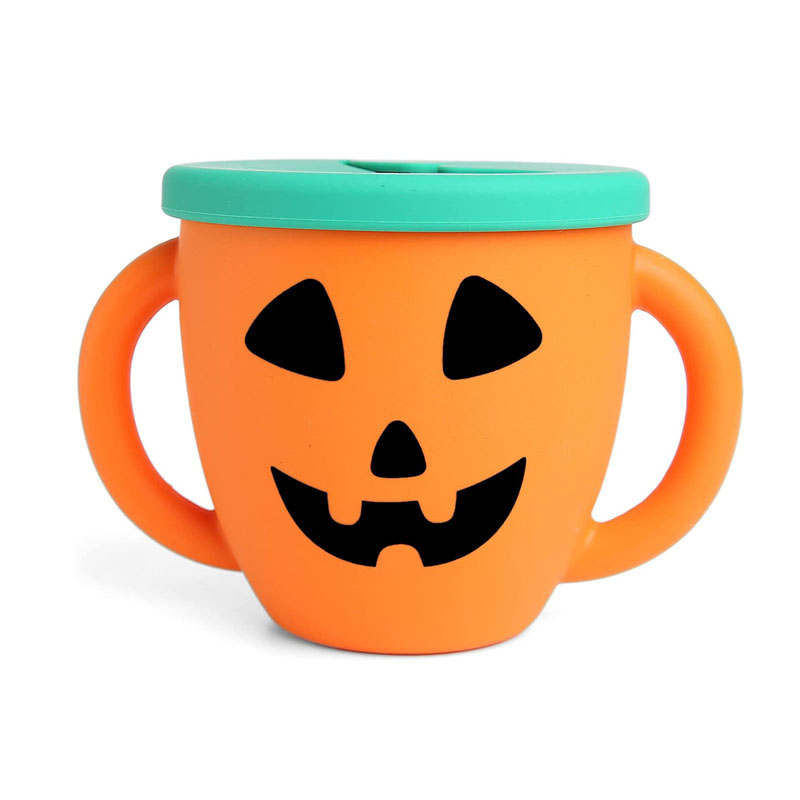 Halloween Pumpkin Silicone Snack Cups For Toddlers