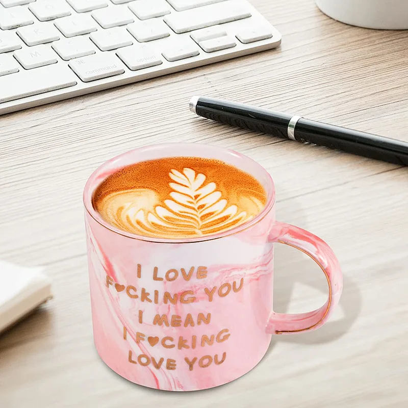 Valentine's Day Cup I Love You Coffee Mug for Her Wife Girlfriend gifts Funny Christmas Birthday