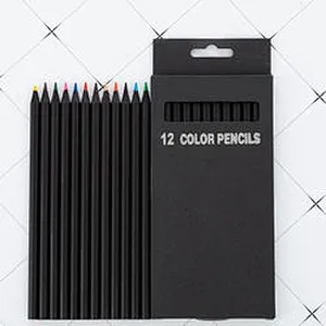 12 Colors Kids Coloring Soft Wax-based Cores Custom Oily Colored Pencils Set For Adult Books Sketching Painting Drawing