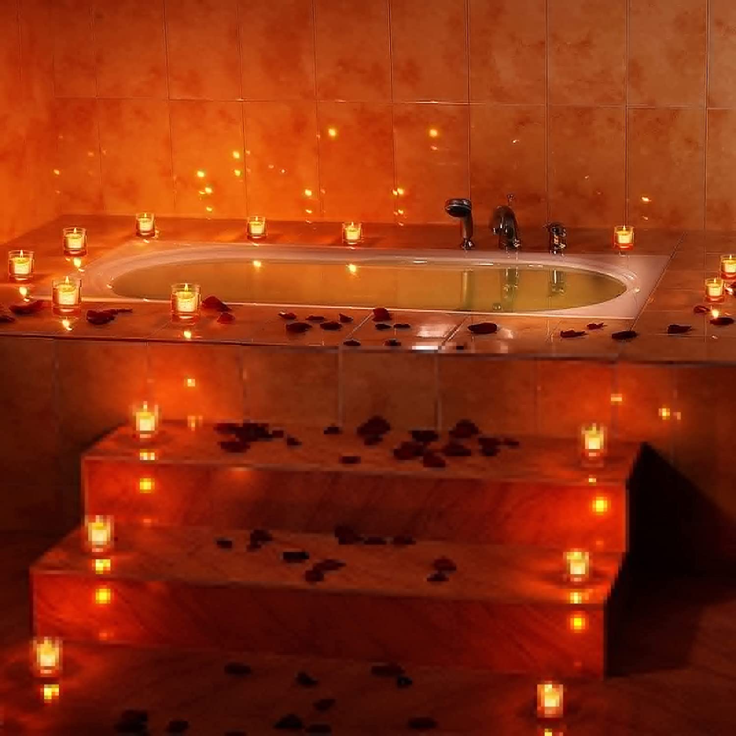 1.5 Inch 50 Pieces Centerpieces Unscented Valentine's Day Floating Candles