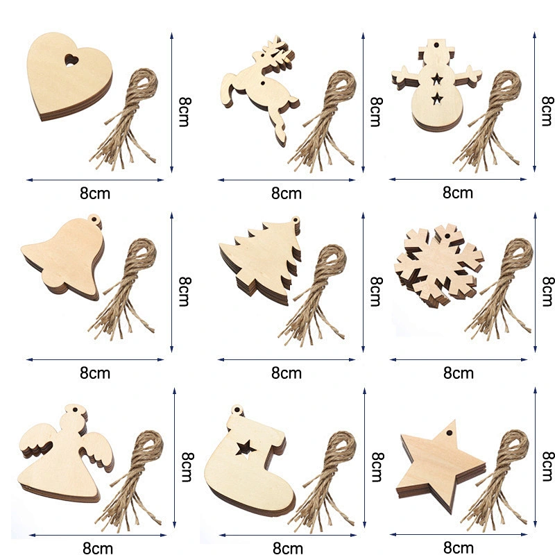 Christmas Wooden Reindeer Snow Hanging Decor For Xmas Tree Ornaments Party Favor Suppliers