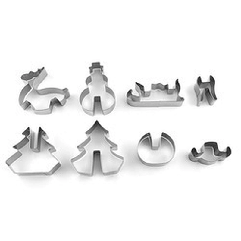 Lfgb Standard Stainless Steel Christmas Cookie Cutter Set With Recipe Booklet