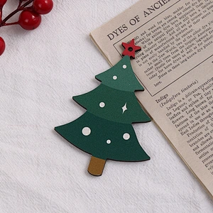 Wooden crafts creative Cartoon Christmas tree ornaments home decoration handmade DIY holiday decoration