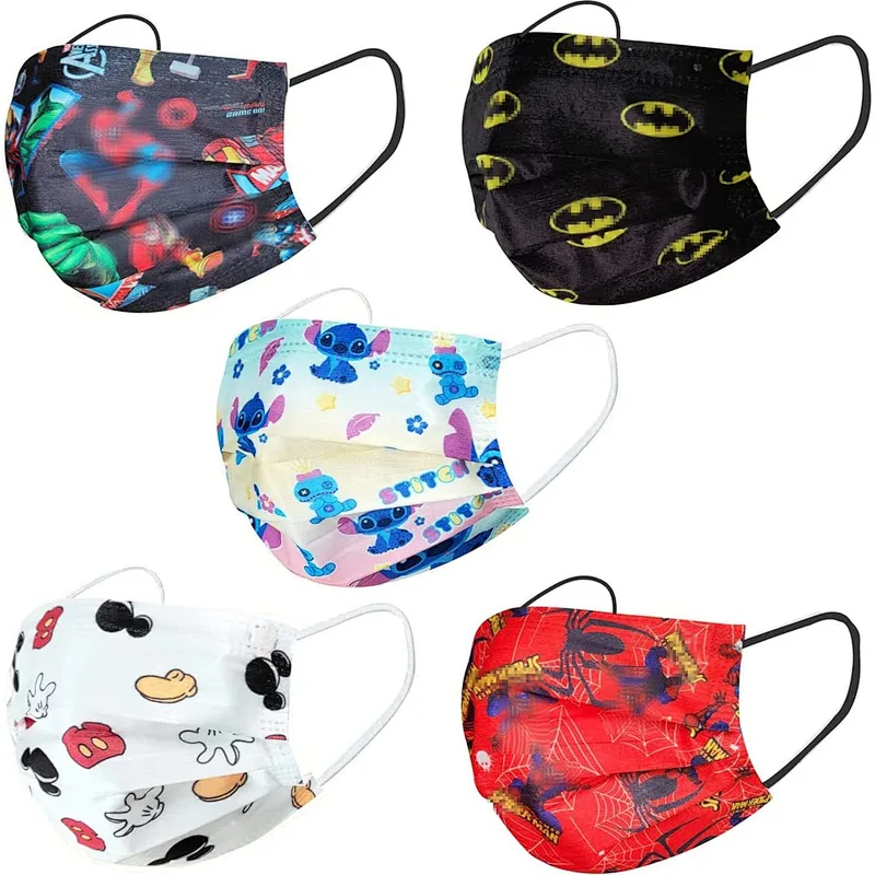 Festival Kids Boys Girls Children 3Ply Earloop Breathable Kids Party Mask