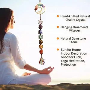 Stones Healing Crystals Wall Ornament Meditation Hanging Ornament Dream Catcher