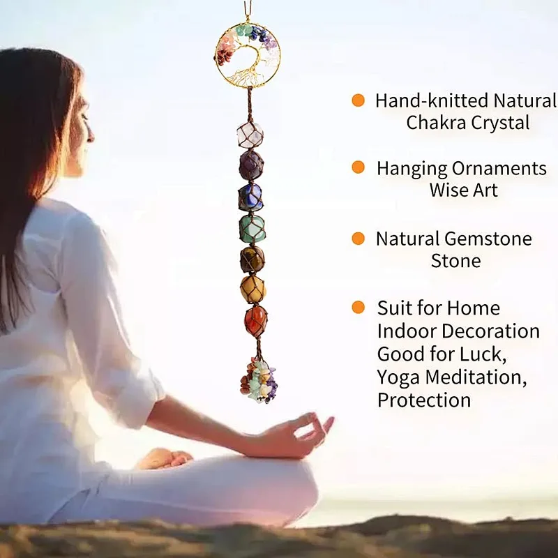 Stones Healing Crystals Wall Ornament Meditation Hanging Ornament Dream Catcher