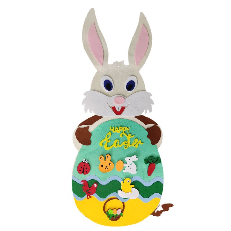 2023 Hot Selling Easter Bunny Felt Decorations Diy Hanging Toys For Children
