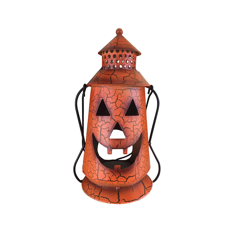 Halloween String Lights Pumpkin Rustic Fairy Lights Lantern with Handle