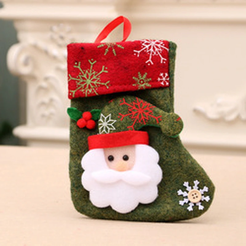2023 Wholesale Decoration Custom Design Xmas Treat Sock Dear Santa Helper Felt Reindeer Christmas Candy Stocking Xmas Socks