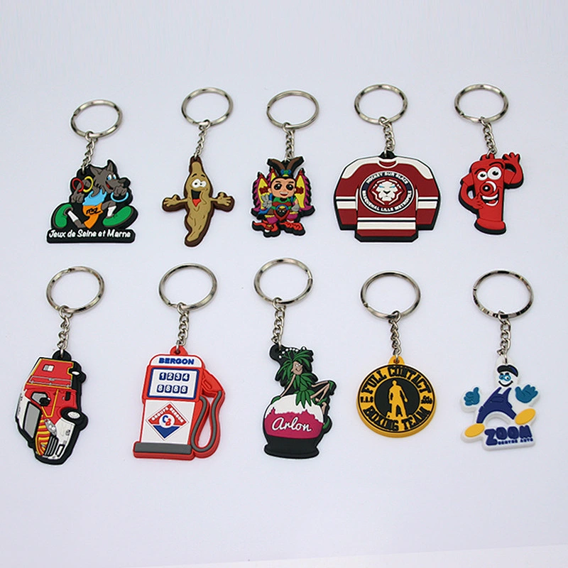 Customize Key Chain Professional Oem/odm Manufacturers Personalized 2d Soft Rubber Pvc Keychain Customized Key Ring Wholesale