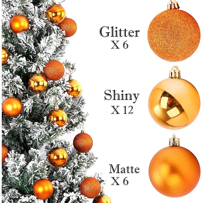 24 Pcs Christmas Tree Decorations Hanging Ball Christmas Ball Ornaments for Christmas Tree