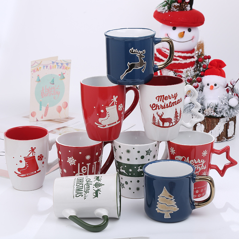 2023 new Amazon Design Christmas Coffee Mugs Ceramic Elf Cups Mark Cup