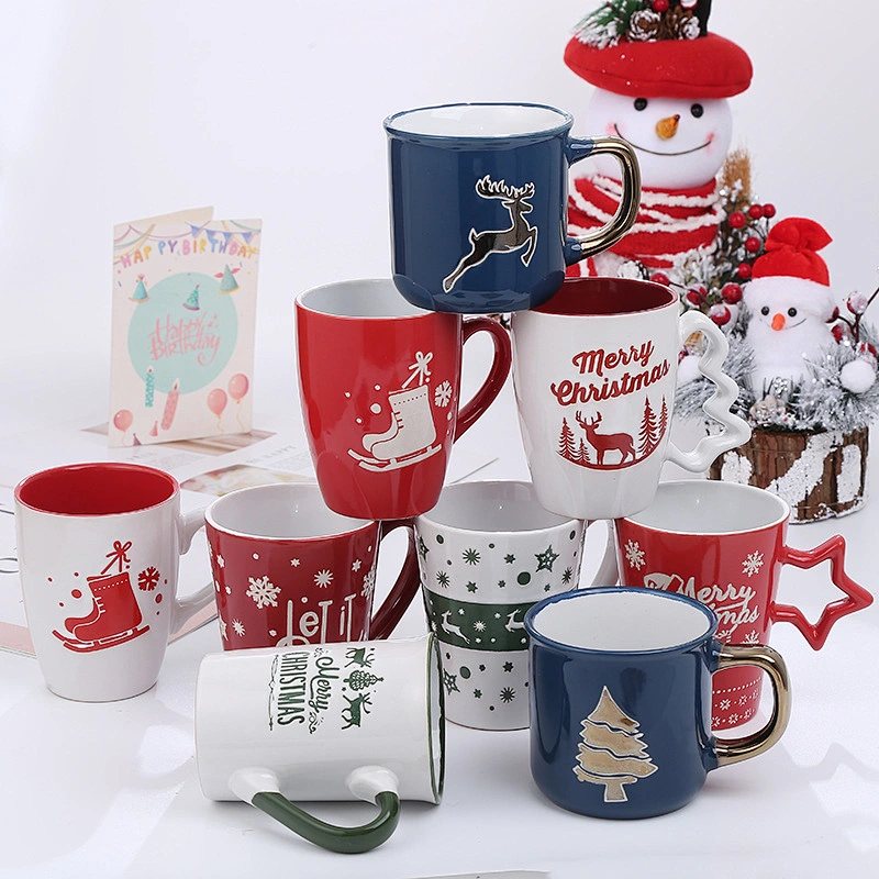2023 new Amazon Design Christmas Coffee Mugs Ceramic Elf Cups Mark Cup