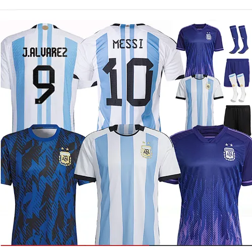 2023 3 Star Custom Size Messi T-shirt Messi Argentina Jersey