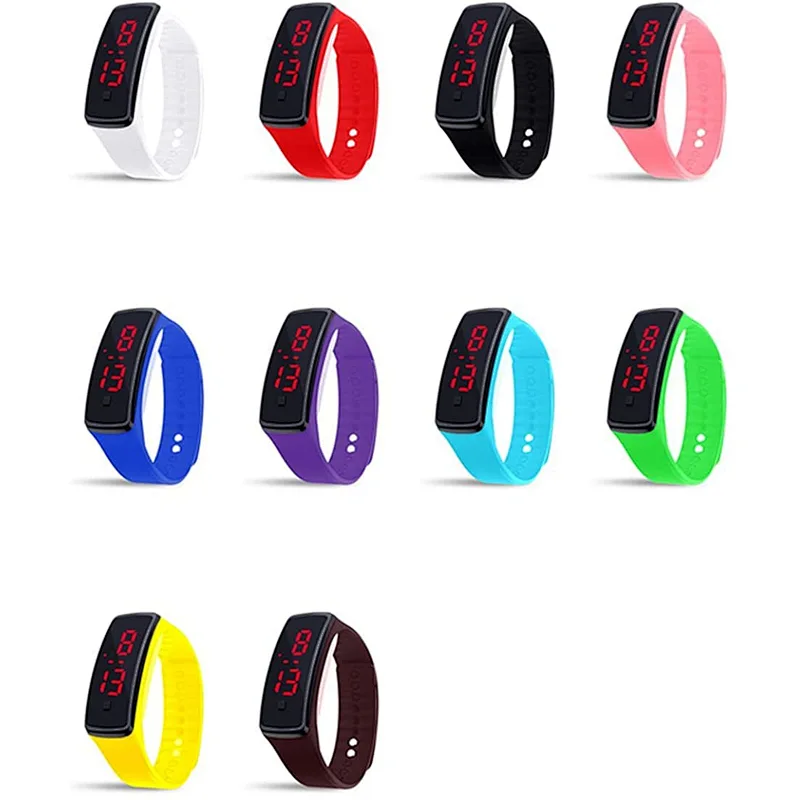Kid's Watch Boy Kids Girl Cute Cartoon Sports Waterproof Silicone Band LED Digital Wrist Watch