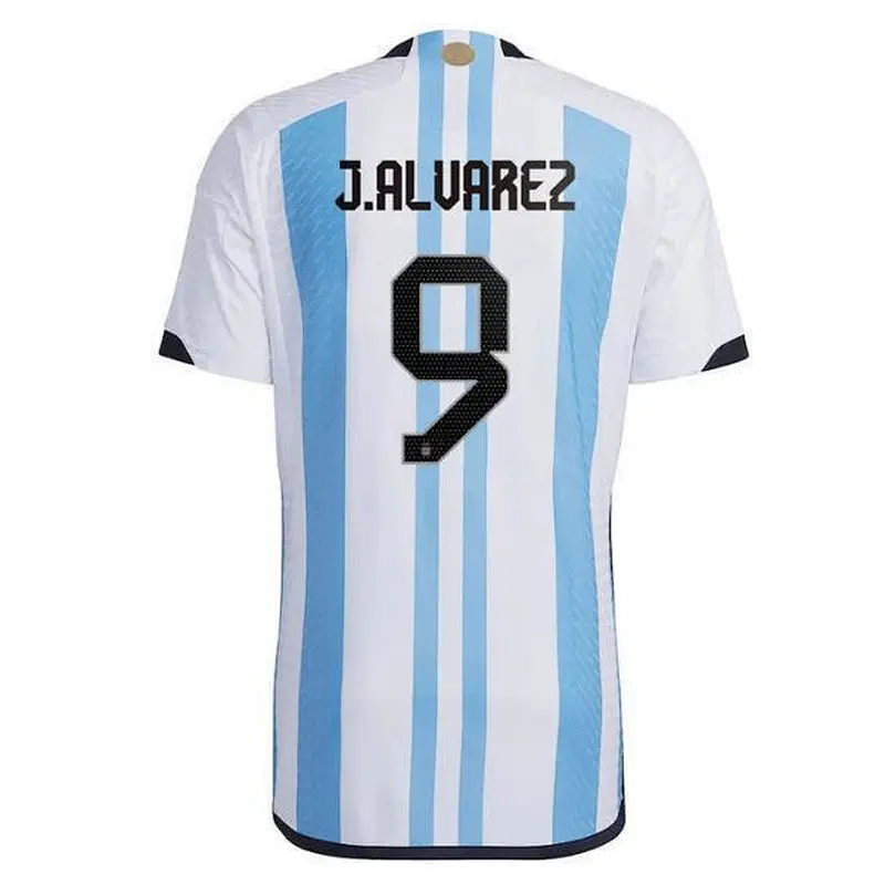 2023 3 Star Custom Size Messi T-shirt Messi Argentina Jersey