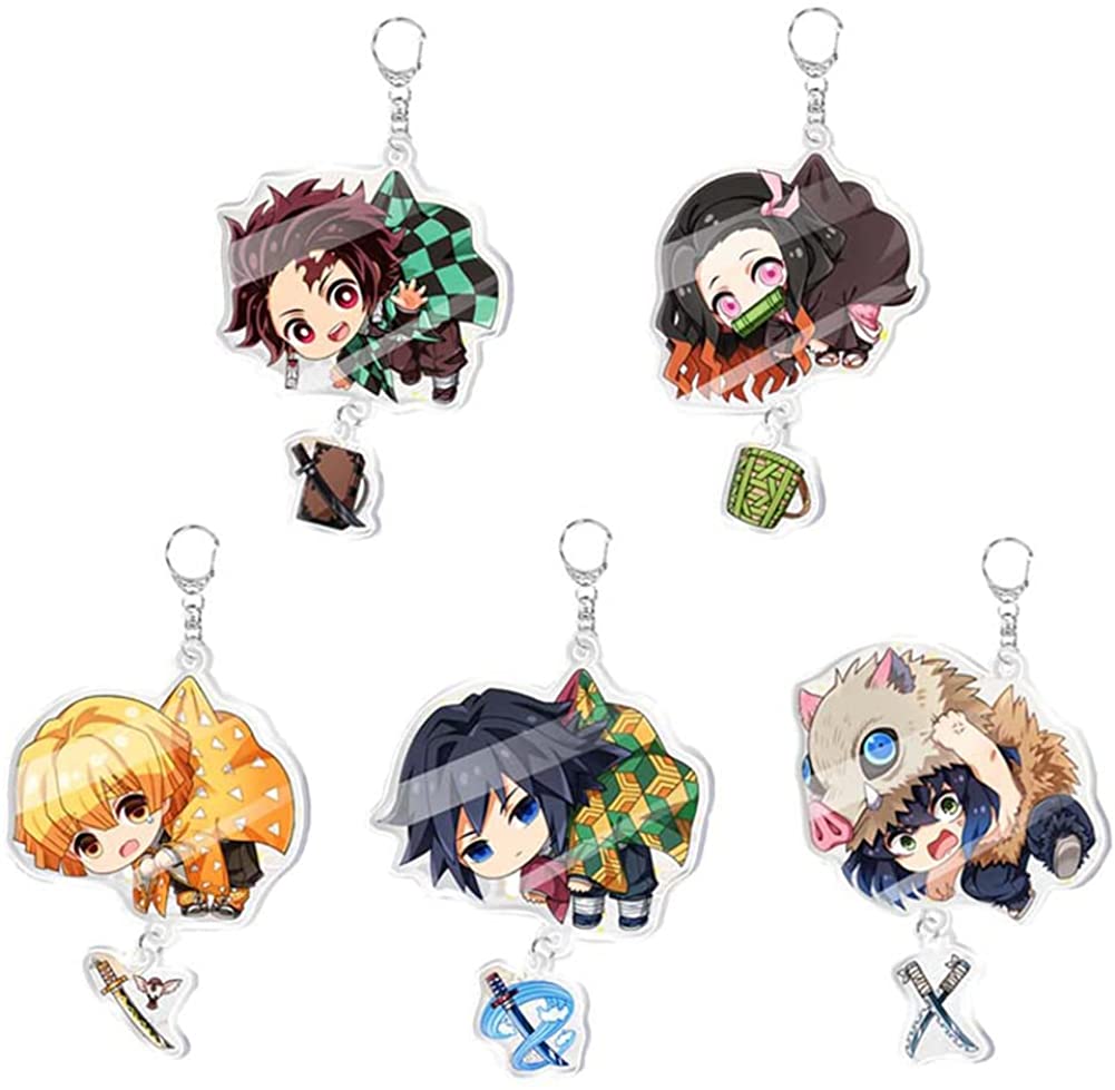 Custom Demon Slayer Pendant Hanging Ornament Set Demon Slayer Keychains