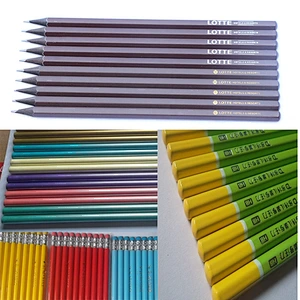Wholesale Back To School Cheap Price Custom Wood Gift Pencil 7 Inch Hb 2b 2h Lead Hexagonal Round Triangle Pencil With Eraser