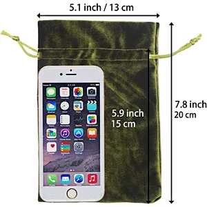 Custom Size Soft Velvet Gift Bags Velvet Drawstring Pouches for Tarot Rune Jewelry Crystal