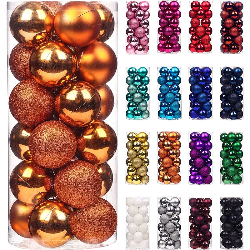 24 Pcs Christmas Tree Decorations Hanging Ball Christmas Ball Ornaments for Christmas Tree