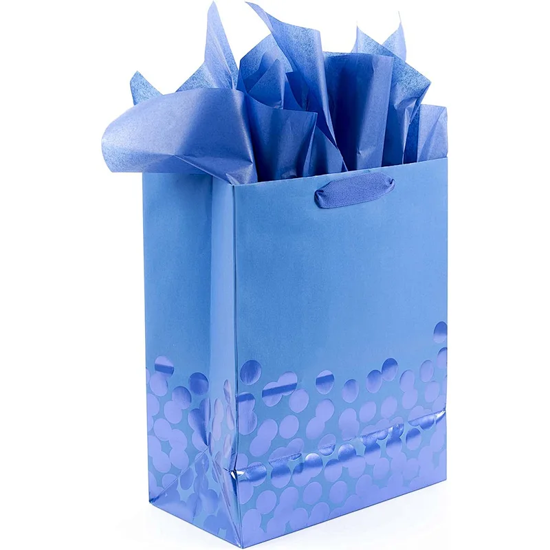 Tissue Paper Large Gift Bag for Hanukkah Christmas Birthdays Fathers Day Graduations