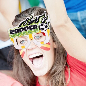 Custom National Glasses Qatar Football Supporter Flag Glasses Qatar's Fan Party Sunglasses Flag Sticker Sunglasses