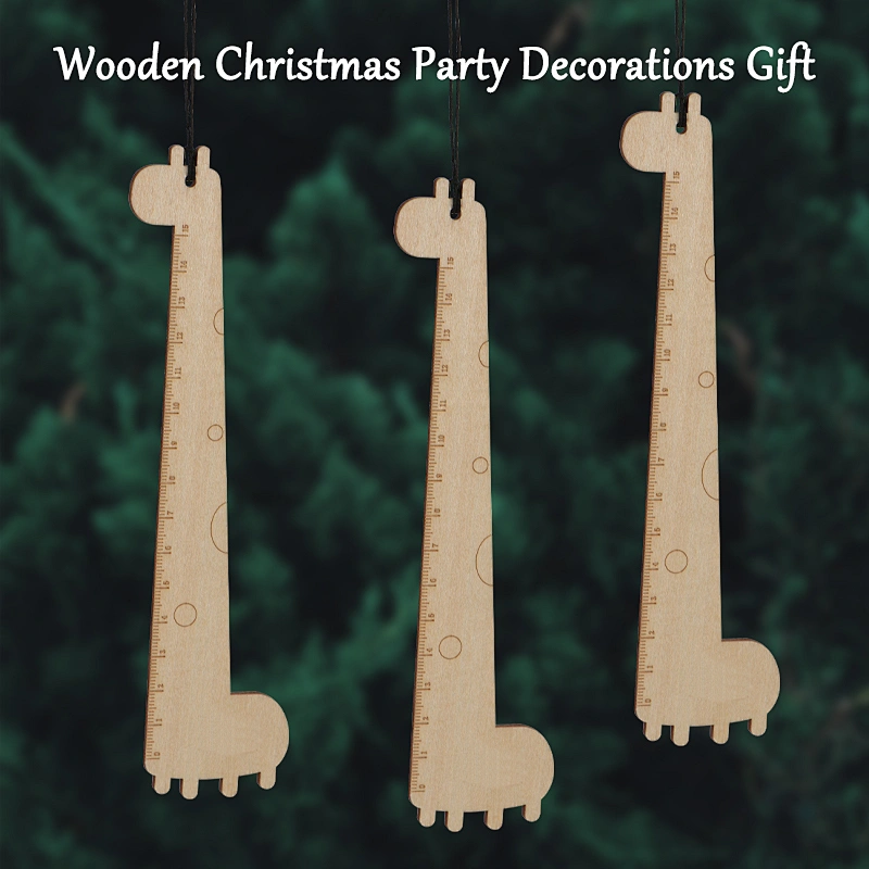 Giraffe Wooden Ruler Christmas Ornaments Christmas Tree Wooden Ornaments Wooden Gift