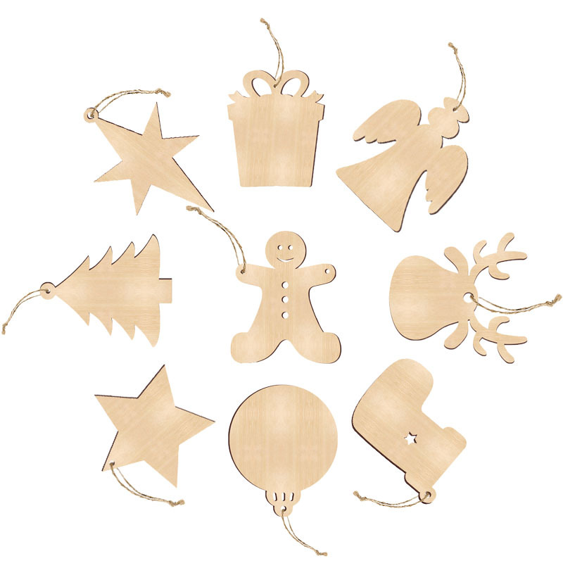 Christmas Wooden Reindeer Snow Hanging Decor For Xmas Tree Ornaments Party Favor Suppliers