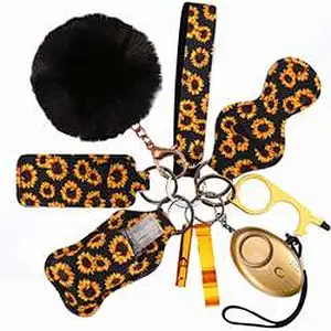 2023 Amazon Hot Sale Wholesale Self Defense Keychain Set For Women Cheap Self Defense Key Chain