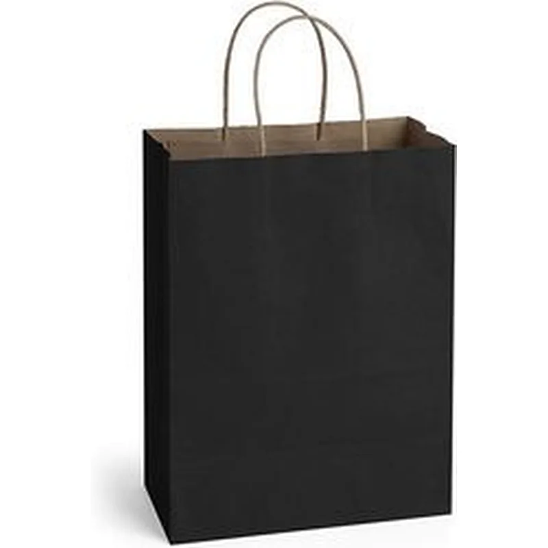 Black Gift Bags Shopping Paper Bags with Handles
