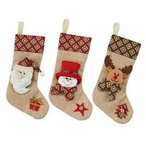 Wholesale Merry Christmas Stocking Knitted Santa Holiday Festival Present Home Decoration Xmas Santa Sock Product