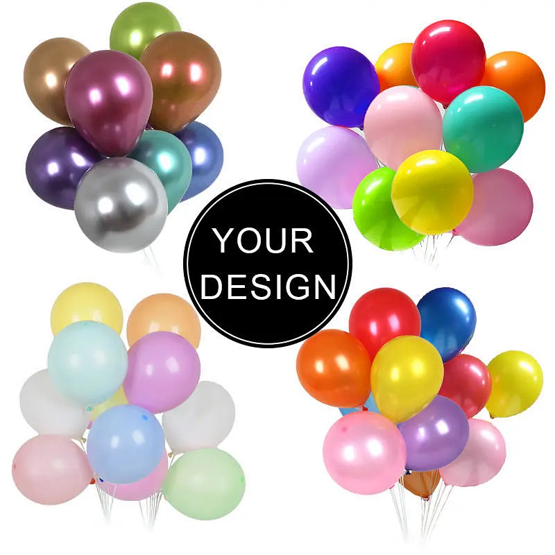 100pcs/bag 12 Inch Thickened Standard Color Circle Shape Latex Balloon Wholesale Birthday Party Wedding Decoration Supplier