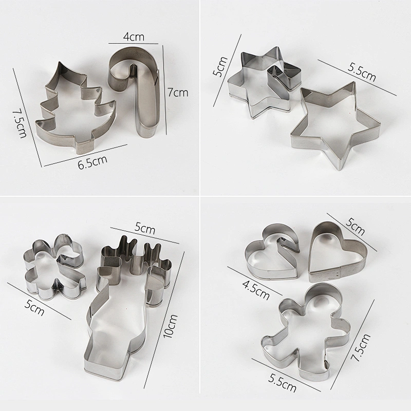 Promotional Bakeware Cookie Tools Star Shape Cookie Cutter Heart Shape Stainless Steel 3d Cookie Mould