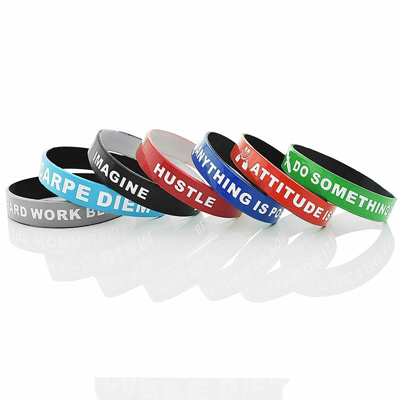 Personalized Gifts Custom Rubber Silicone Sport Jewelry Wristband Mens Wrist Band Bracelet