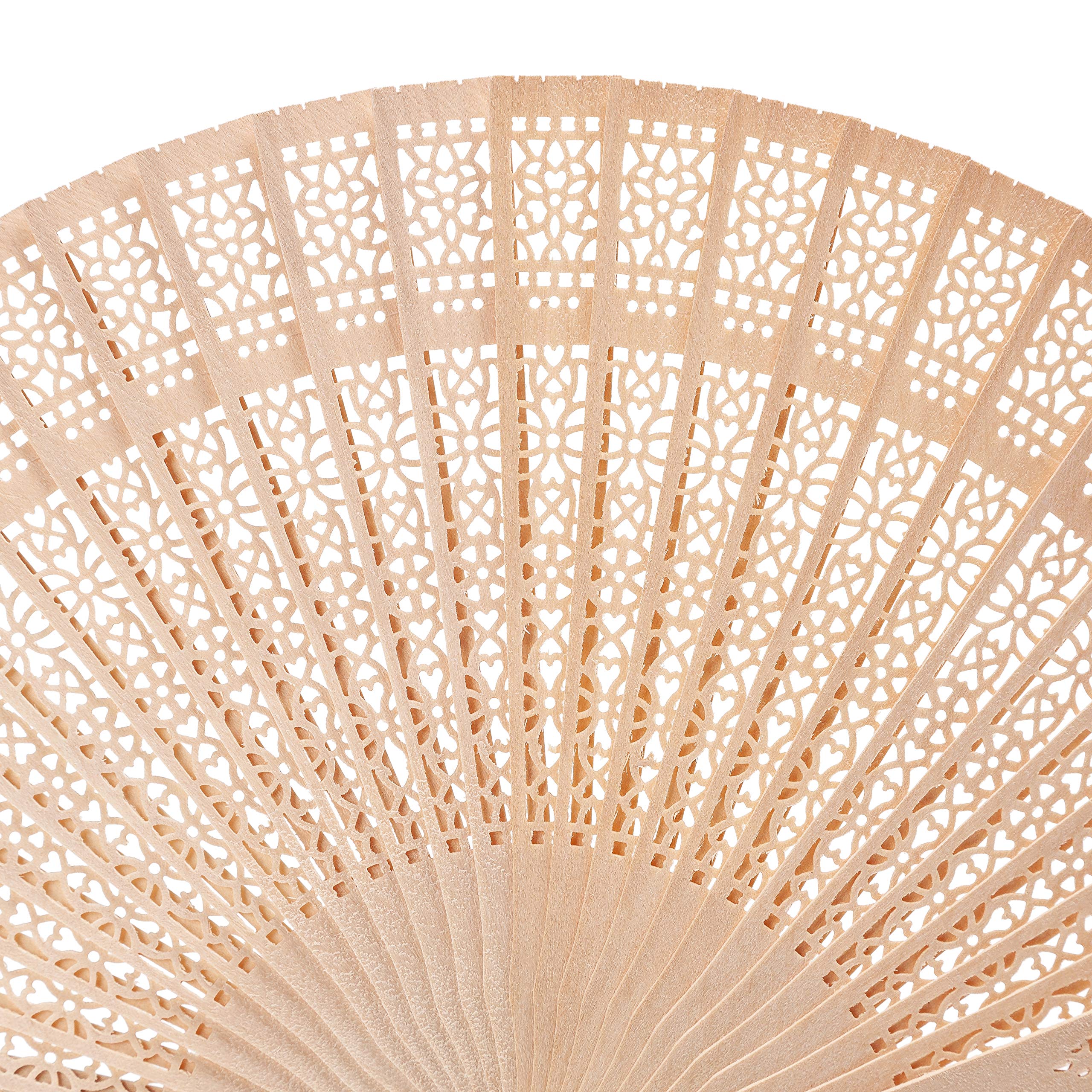 Personalized Chinese Carved Folding Fragrance Wood Hand Fan Wedding Fan