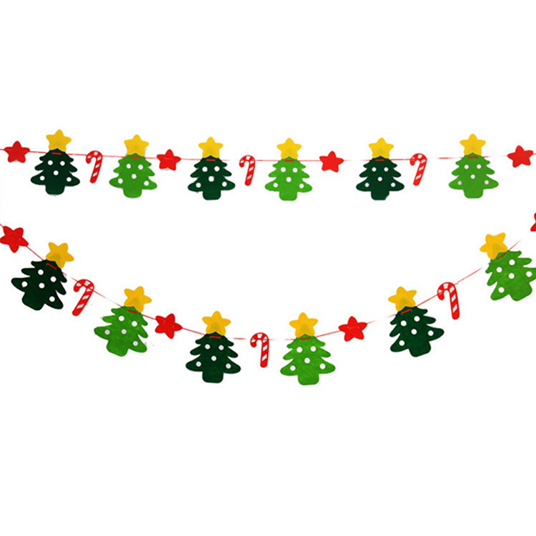 Wonderful Support Oem Custom Merry Christmas Vintage Banner Flags Small Pennant Decoration Fireplace String Flag Banner