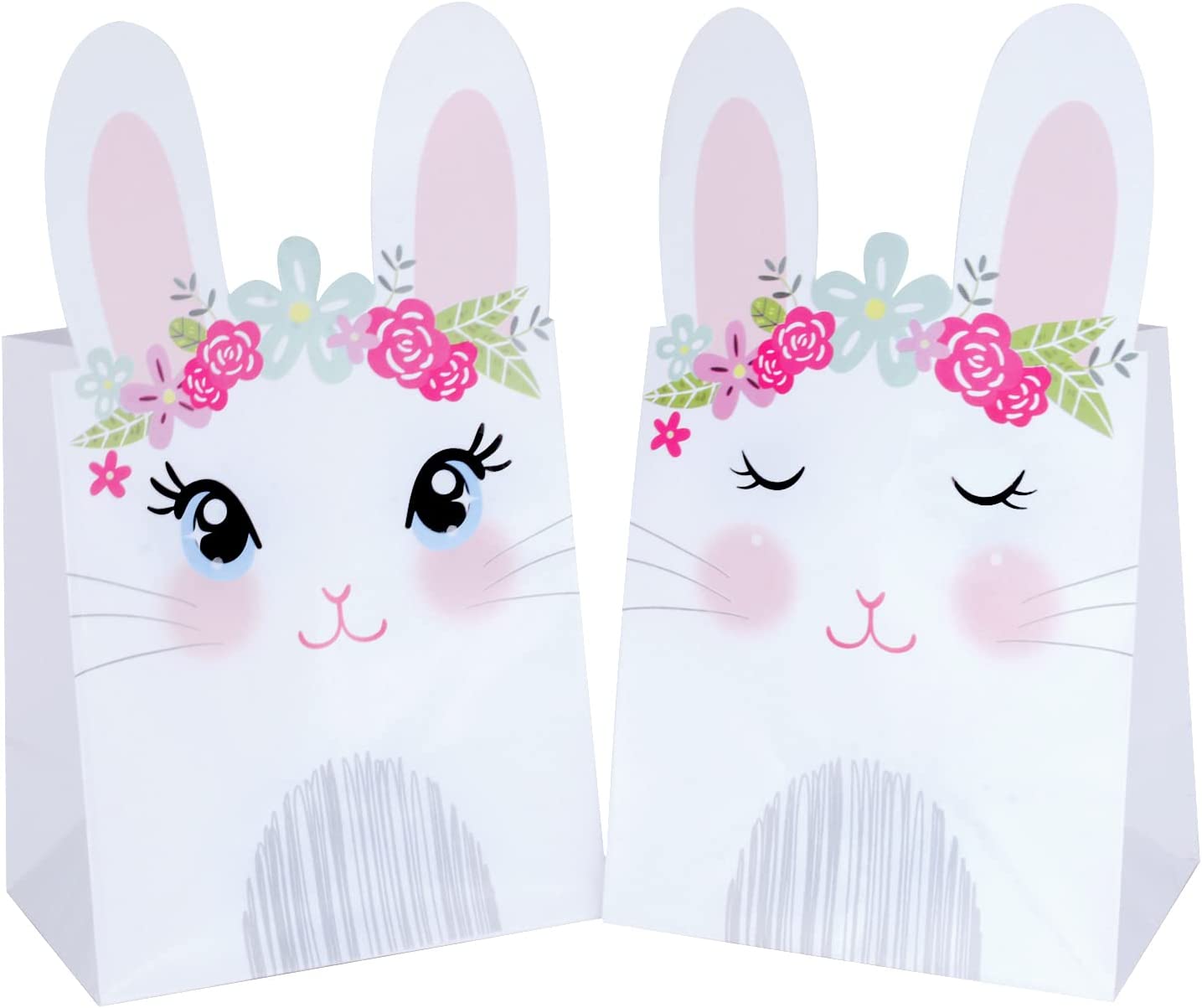 Easter Paper Bags for Kids Easter Cute Bunny Paper Treat Bags