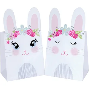 Easter Paper Bags for Kids Easter Cute Bunny Paper Treat Bags