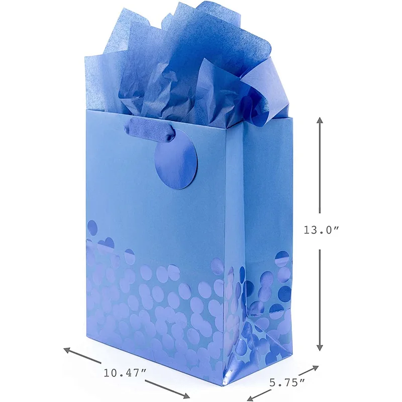 Tissue Paper Large Gift Bag for Hanukkah Christmas Birthdays Fathers Day Graduations