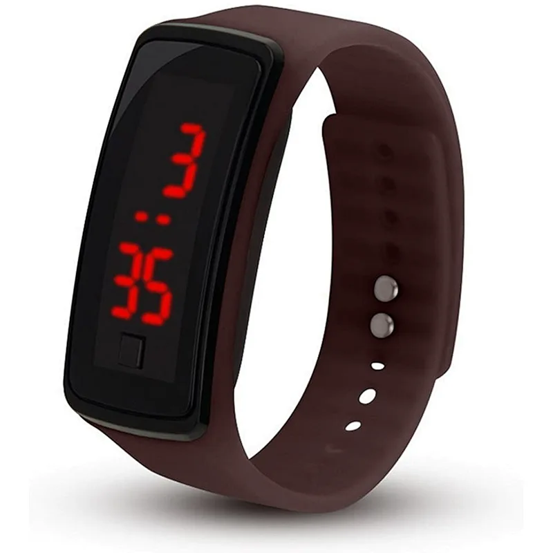 Silicone Cute Cartoon 50m Waterproof Sports Digital LED Children Wrist Watch Sports Kids Watch Boy Girl