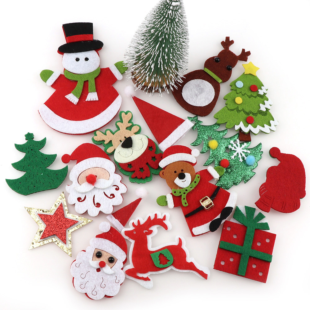 2023 Colorful 3-d Felt Snowman Assorted Christmas Tree Hanging Ornaments