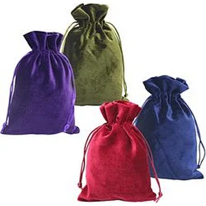 Custom Size Soft Velvet Gift Bags Velvet Drawstring Pouches Gift Bag for Tarot Rune Jewelry Crystal