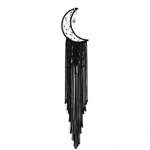 Easter Dream Catcher Black Boho Decor with Crystal Stone Moon Dream Catchers for Bedroom Bohemian Home Decor Dream Catcher